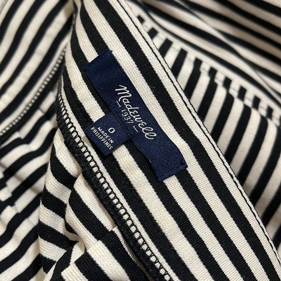 Madewell Ponte Swivel Stripe mini skirt size 0 - Picture 9 of 13